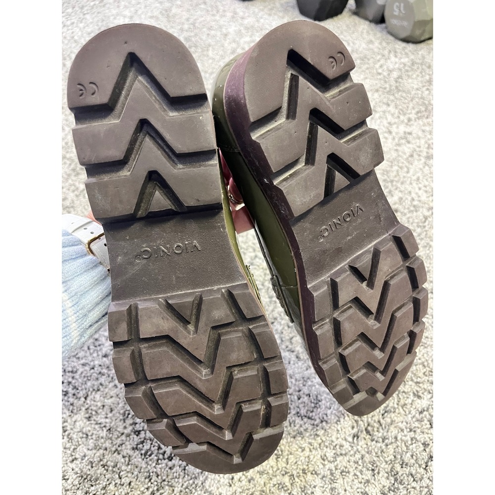 Vionic Olive Green Patent Leather Lug Sole Loafers - Picture 7 of 8